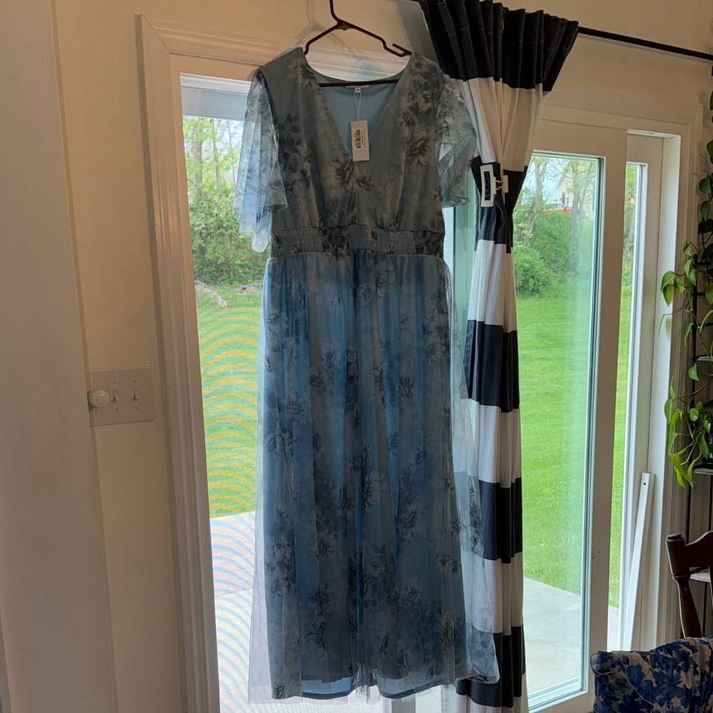 Baltic Born Blue Floral Maxi Dress